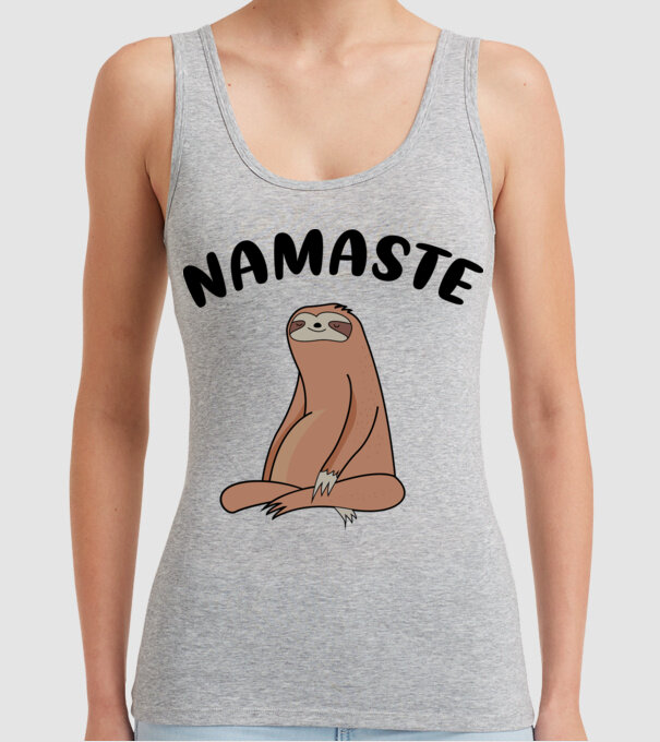 Leneș meditând model gri pe tricou