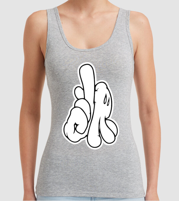 Mâinile lui Mickey model gri pe tricou