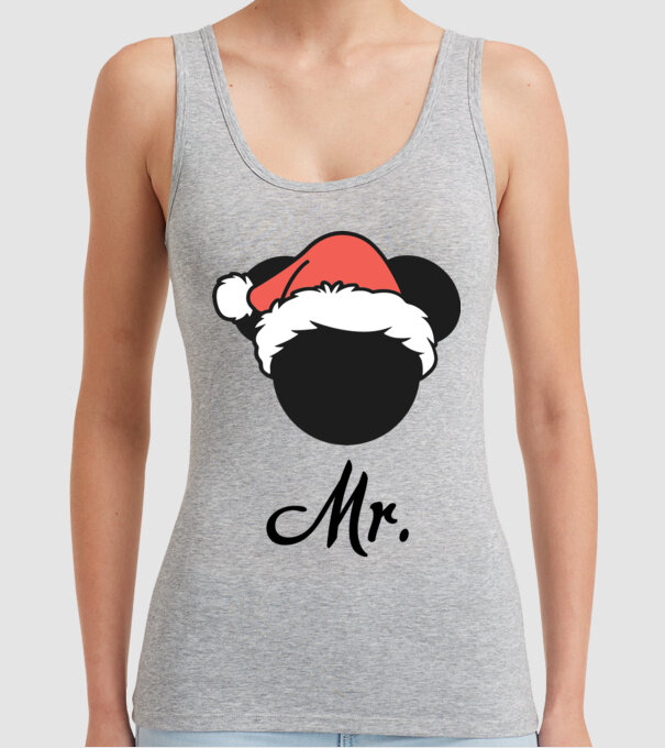 mr christmas model gri pe tricou
