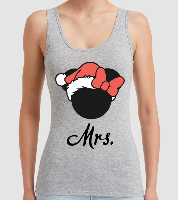 mrs christmas model gri pe tricou