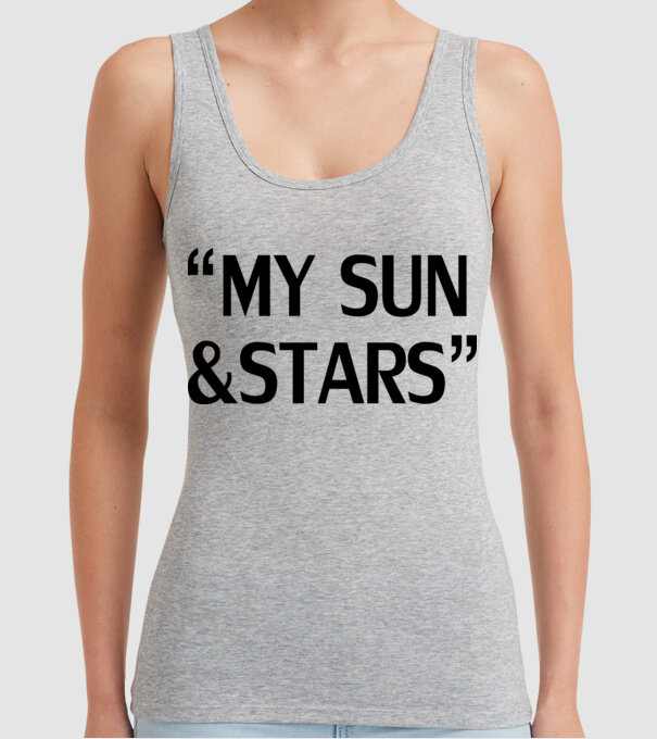 My sun and stars model gri pe tricou