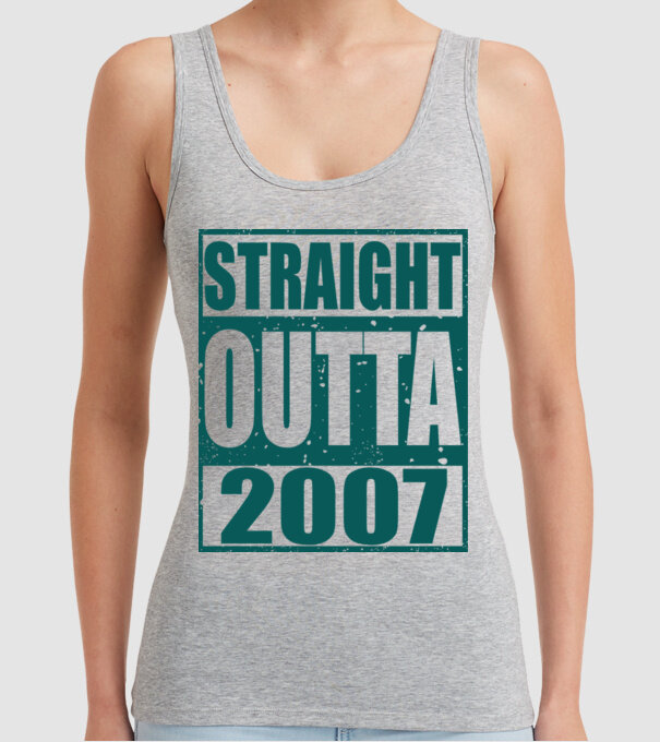 Straight Outta - 2007 model gri pe tricou