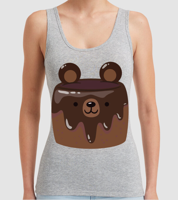 Ursuleț prăjitură model gri pe tricou