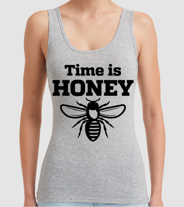 Time is honey model gri pe tricou