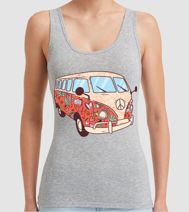 Autobuze model gri pe tricou