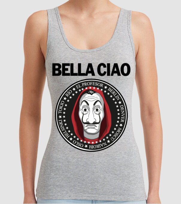 bella ciao stroke model gri pe tricou