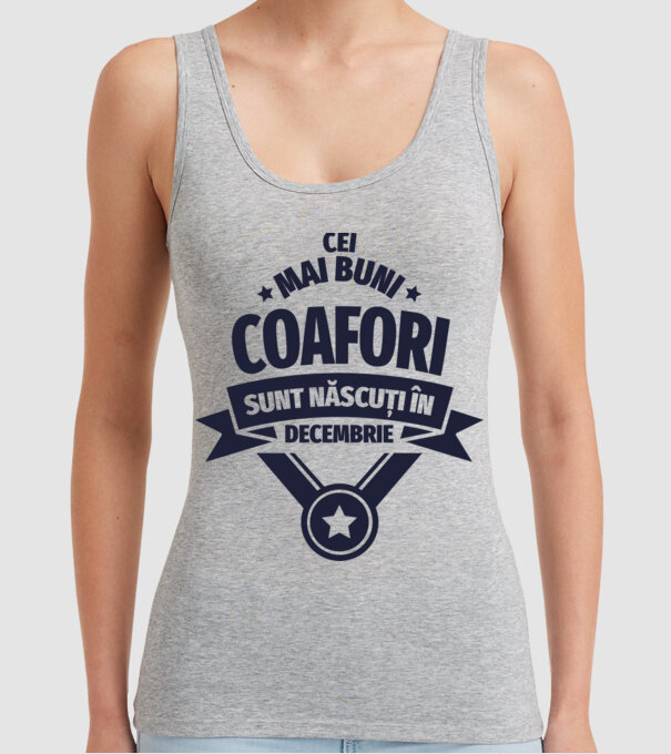 Cei mai buni coafori sunt născuți în Decembrie model gri pe tricou