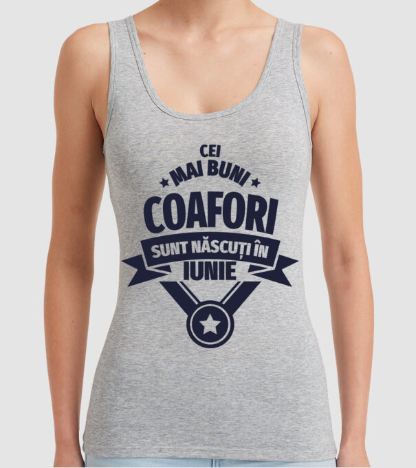 Cei mai buni coafori sunt născuți în Iunie model gri pe tricou