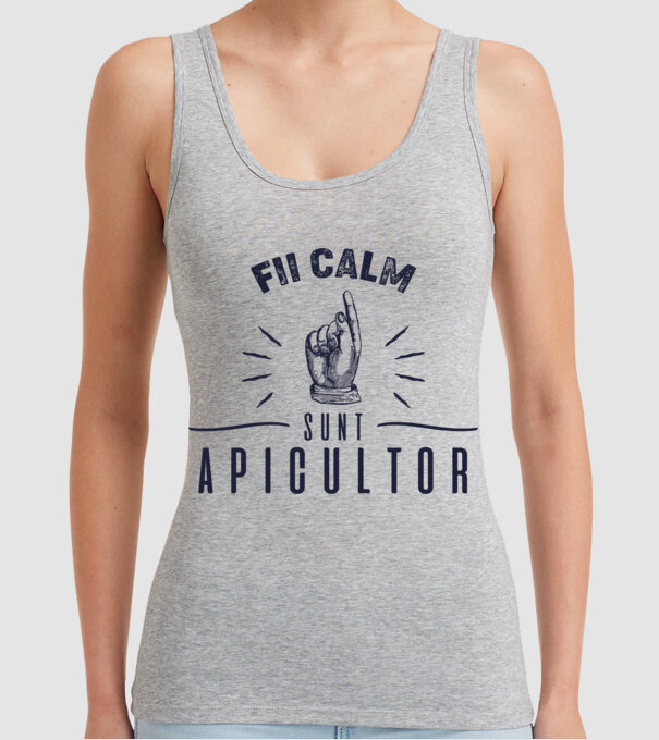 Fii calm.... sunt apicultor model gri pe tricou