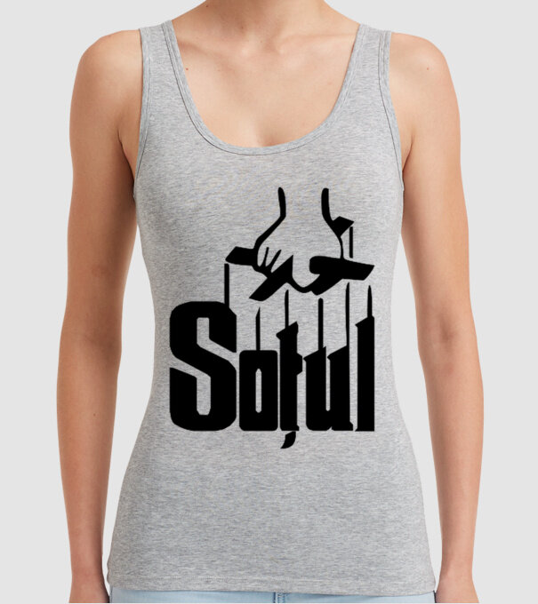Soțul model gri pe tricou