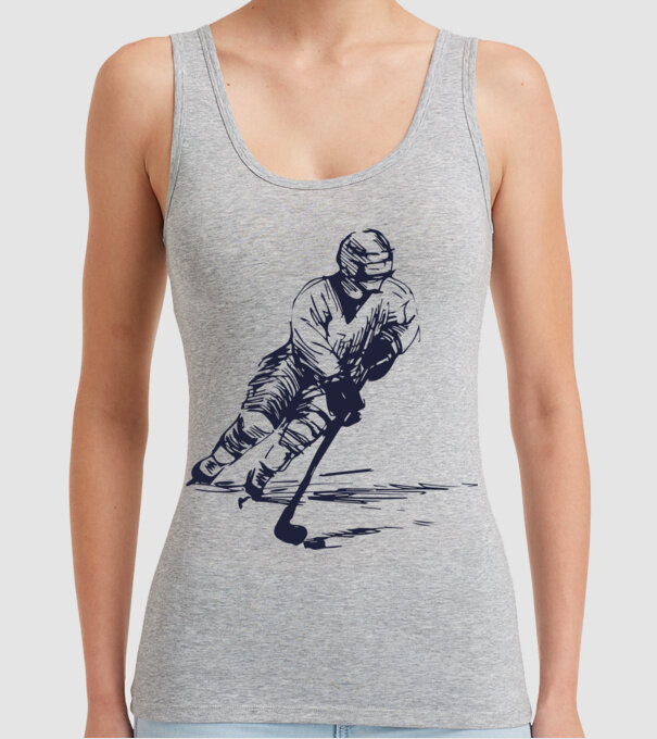 Hockey player model gri pe tricou