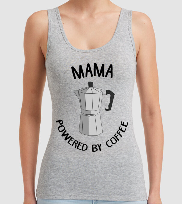 Mama powered by coffee_D1655019 model gri pe tricou
