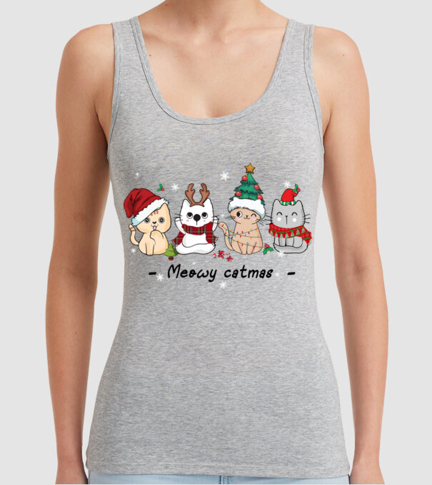Meowy catmas 2 model gri pe tricou