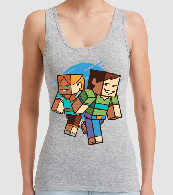 Minecraft model gri pe tricou