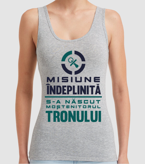 Misiune îndeplinită model gri pe tricou