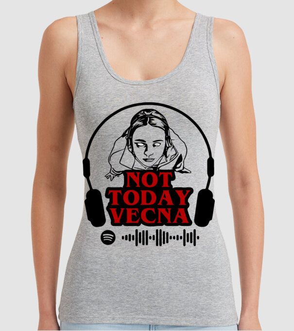 not today vecna model gri pe tricou