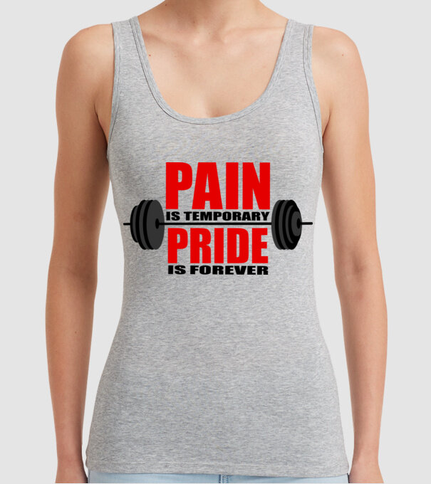 Pain is temporary model gri pe tricou