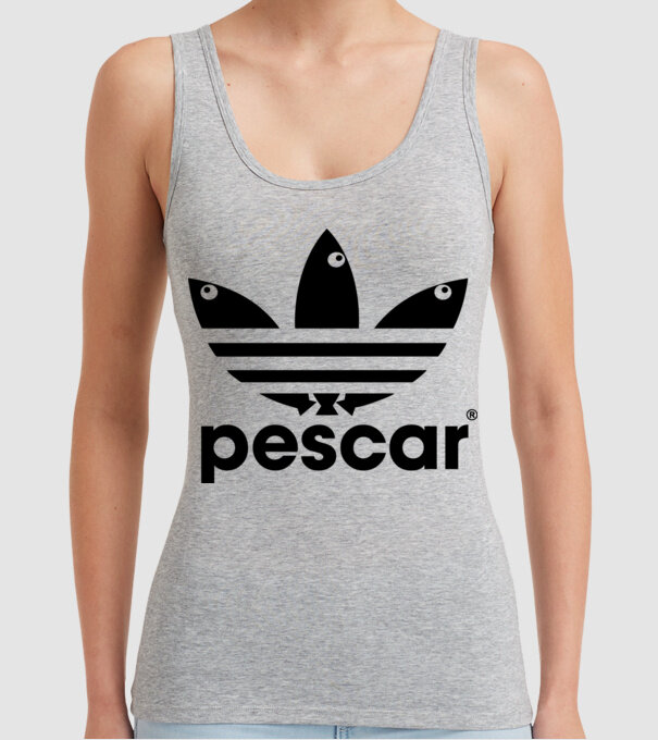 Pescar original model gri pe tricou