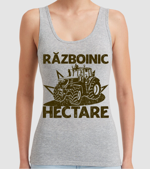 Războinic Hectare model gri pe tricou