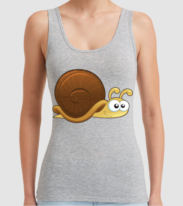 Snail model gri pe tricou