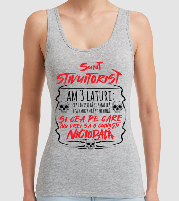 sunt stivuitorist am 3 laturi model gri pe tricou