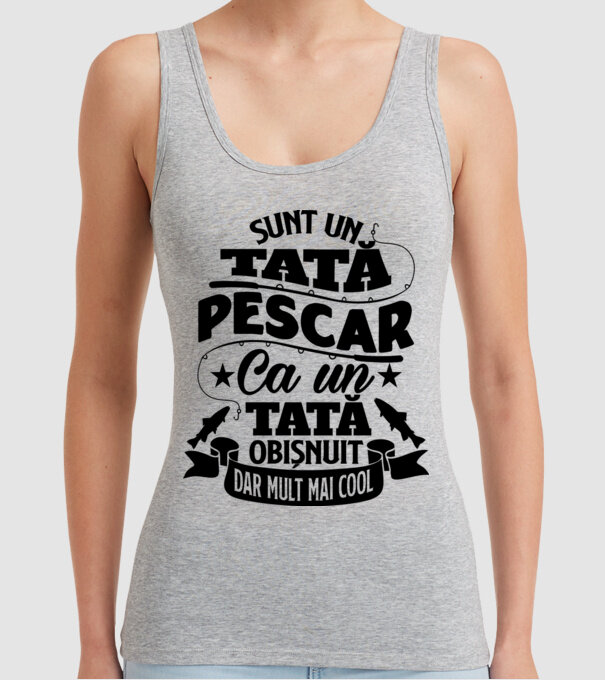 Sunt un Tata pescar model gri pe tricou
