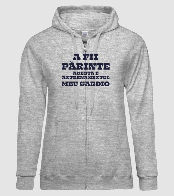 A fii părinte - acesta e antrenamentul meu cardio model gri pe tricou