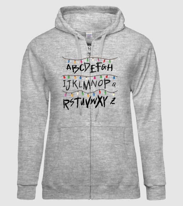 abcdef stanger things model gri pe tricou