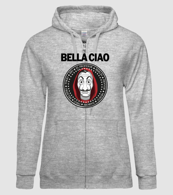 bella ciao stroke model gri pe tricou