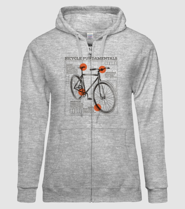Bicycle fundamentals model gri pe tricou