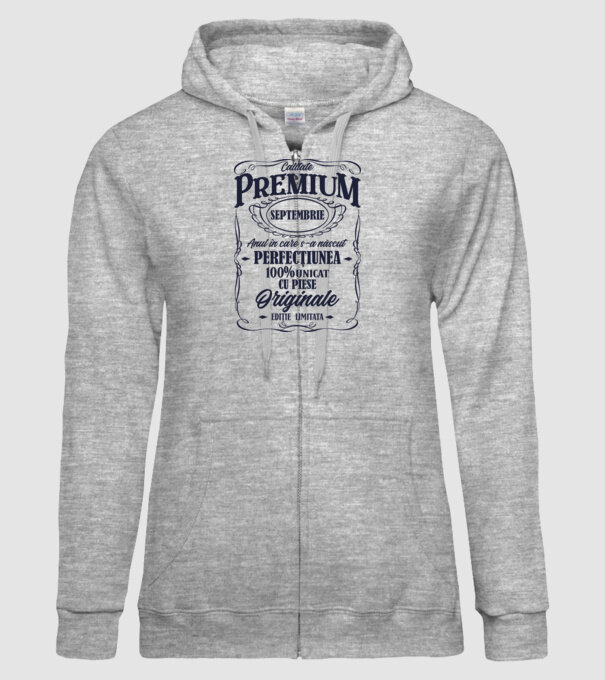 calitate premium -septembrie - anul în care s-a născut - perfecțiunea - 100% unicat, cu piese originale, ediție limitată model gri pe tricou