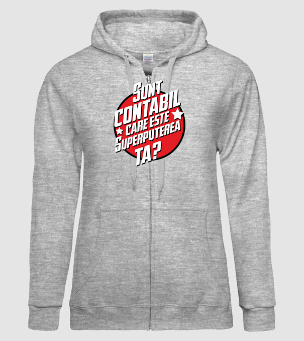 sunt contabil, care este superputerea ta? model gri pe tricou