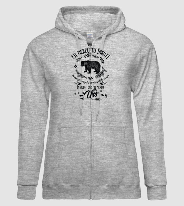 fii mereu tu însuți, cu excepția cazului în care poți fi un urs, în acest caz fii mereu un urs! model gri pe tricou