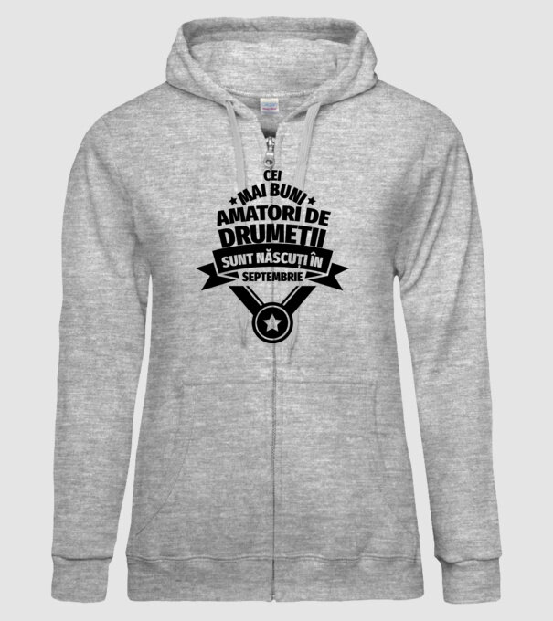 Cei mai buni amatori de drumeții sunt născuți în Septembrie model gri pe tricou