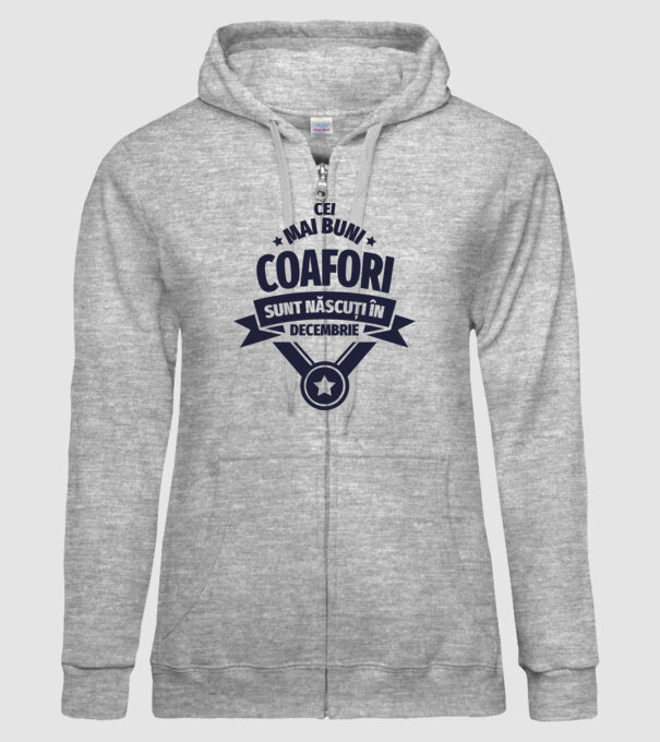 Cei mai buni coafori sunt născuți în Decembrie model gri pe tricou