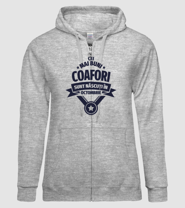 Cei mai buni coafori sunt născuți în Octombrie model gri pe tricou