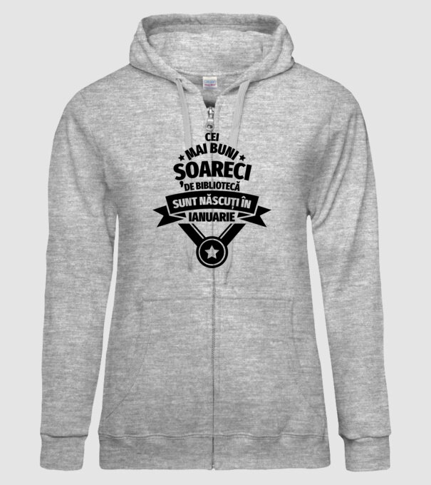 Cei mai buni șoareci de bibliotecă sunt născuți în ianuarie model gri pe tricou