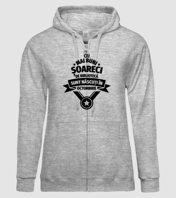 Cei mai buni șoareci de bibliotecă sunt născuți în octombrie model gri pe tricou