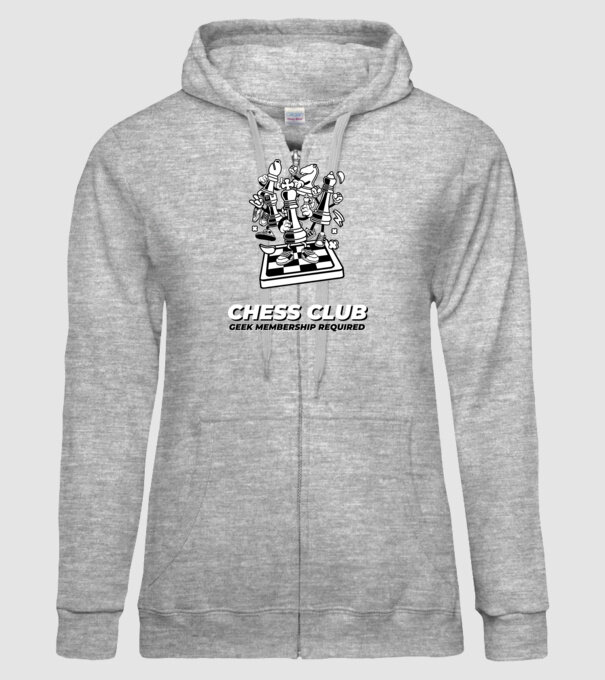 chess club model gri pe tricou