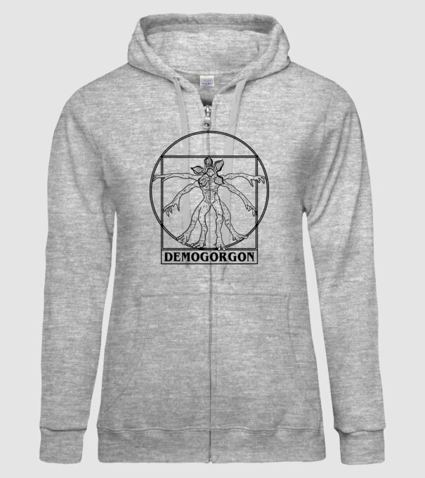demogorgon da vinci model gri pe tricou