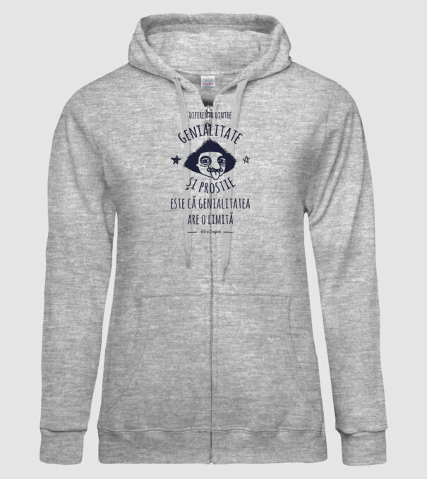 diferența dintre genialitate și prostie este că genialitatea are o limită model gri pe tricou