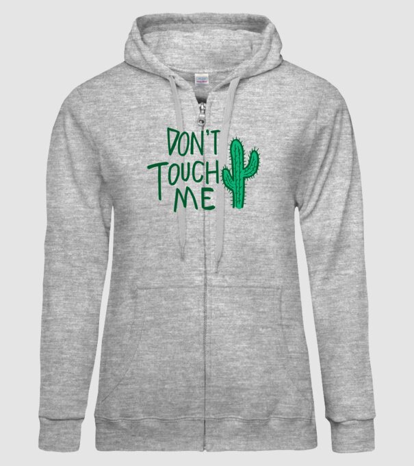Dont touch me model gri pe tricou