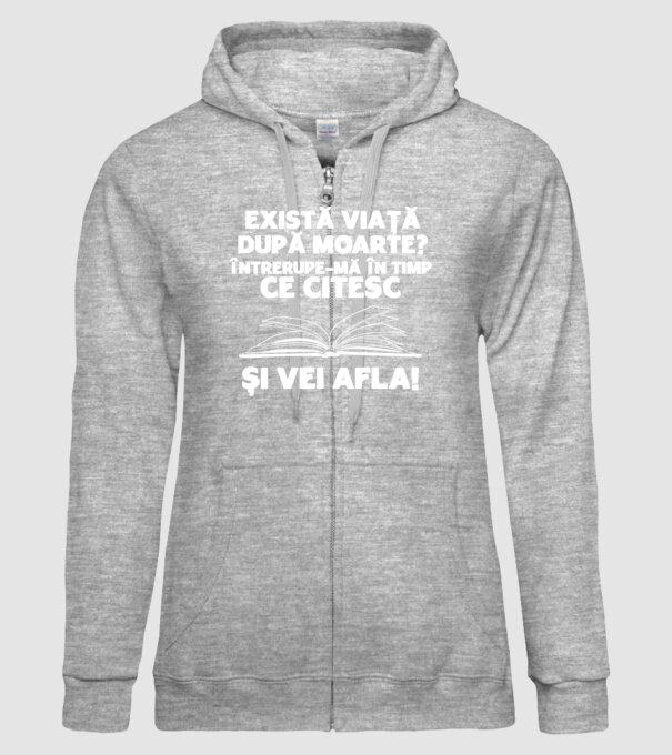există viață după moarte? întrerupe-mă în timp ce citesc și vei afla model gri pe tricou