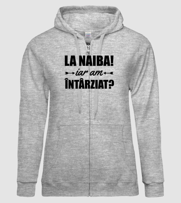 La naiba! Iar am întârziat? model gri pe tricou