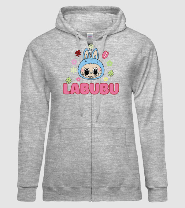 Labubu model gri pe tricou