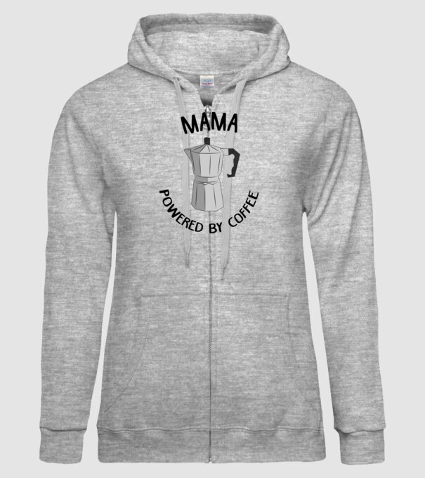 Mama powered by coffee_D1655019 model gri pe tricou