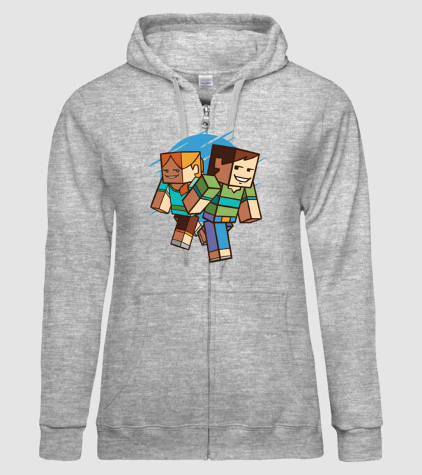 Minecraft model gri pe tricou