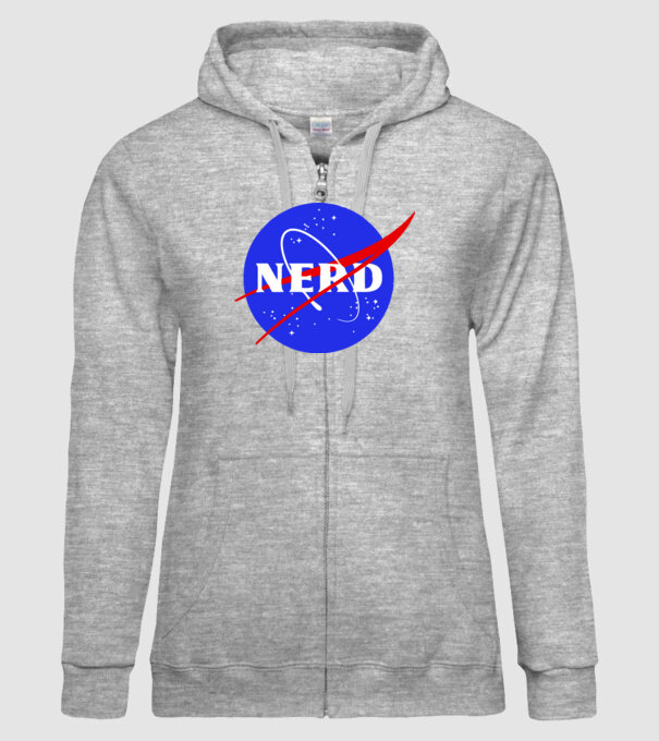 Nerd NASA model gri pe tricou
