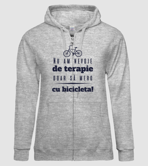 nu am nevoie de terapie, doar să merg cu bicicleta model gri pe tricou