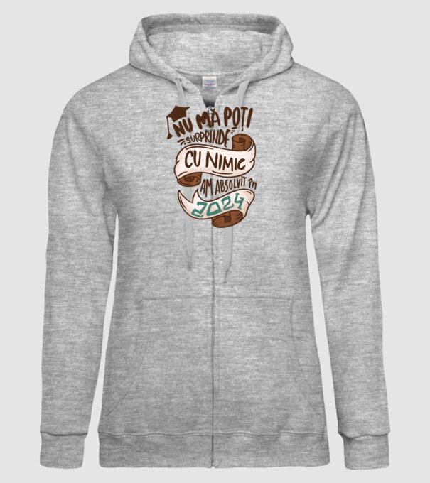 Nu mă poți surprinde cu nimic model gri pe tricou